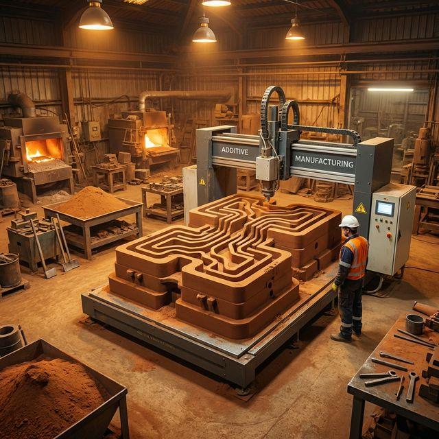 Roboter 3D Sanddrucker Gießerei